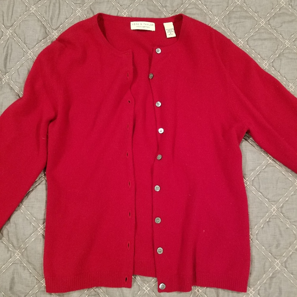 Red Cashmere Lord & Taylor Sweater